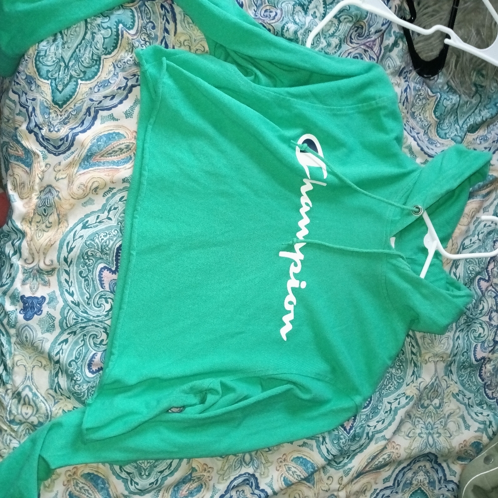 Medium green champion hoodie